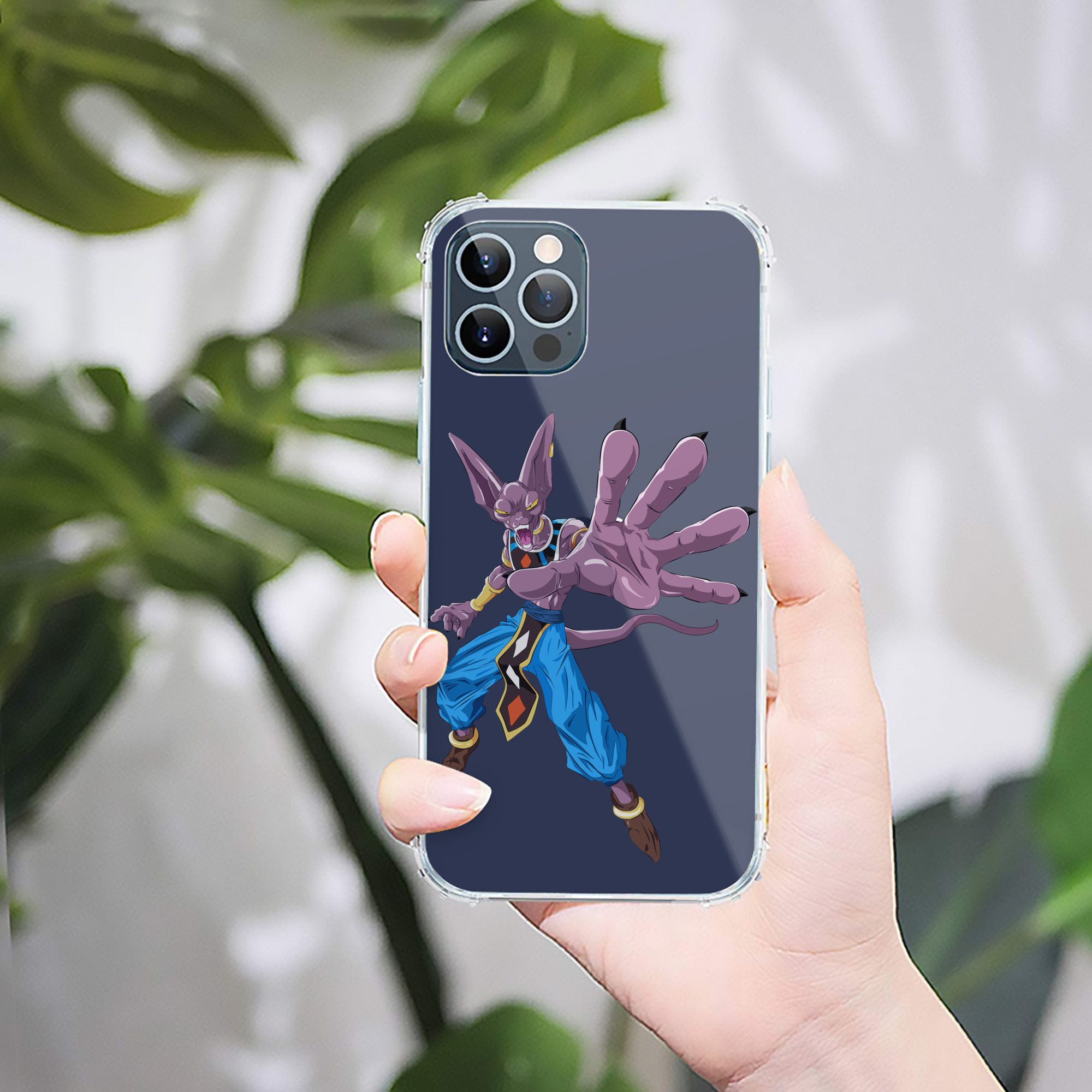 （画像用） ドラゴンボール ビルス 破壊神ビルス DRAGON BALL Beerus Birusu 【iPhone 12シリーズ対応】透明スマホケース（クリアソフトケース）